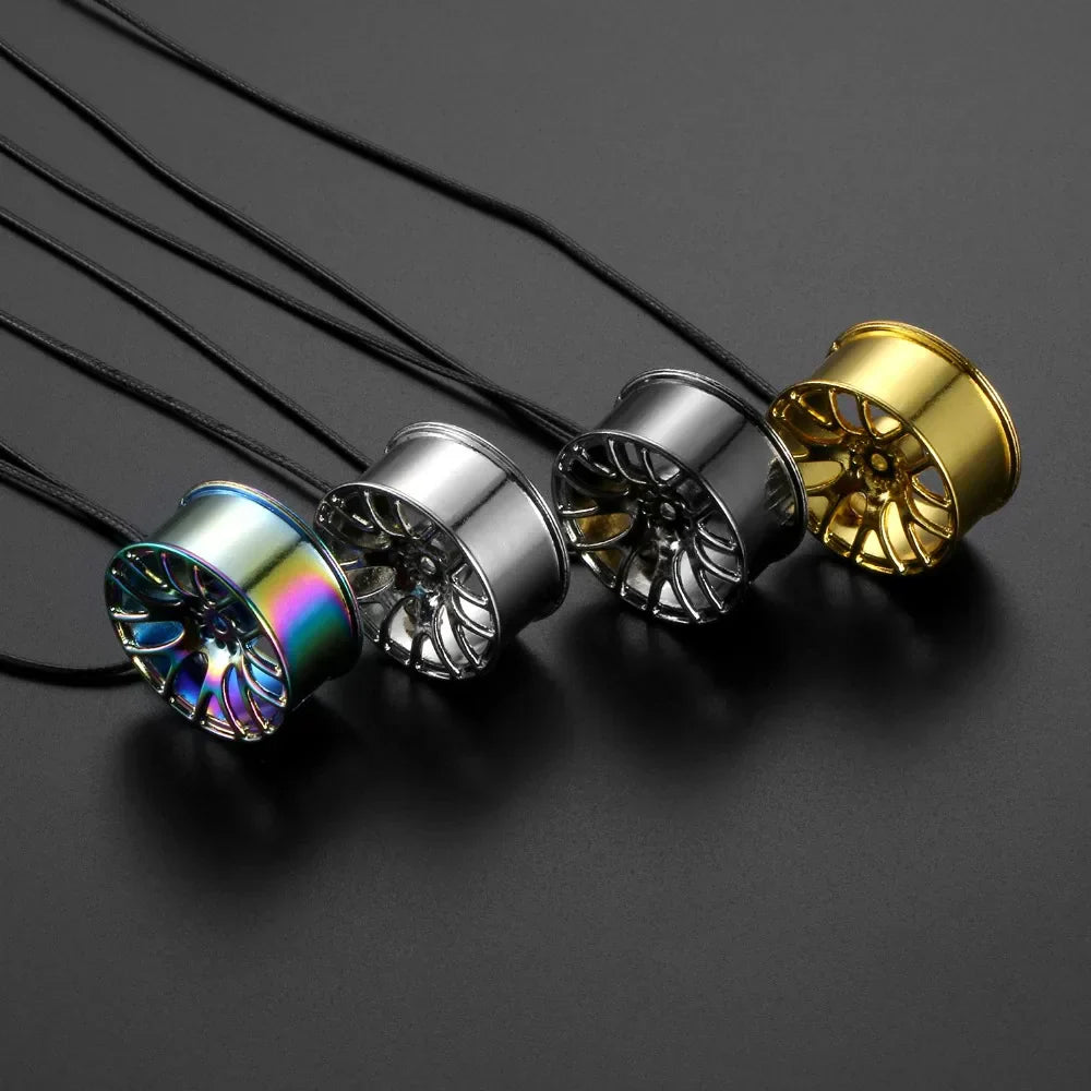Car Ornament Pendant Metal Wheel Hub Flywheel Hanging