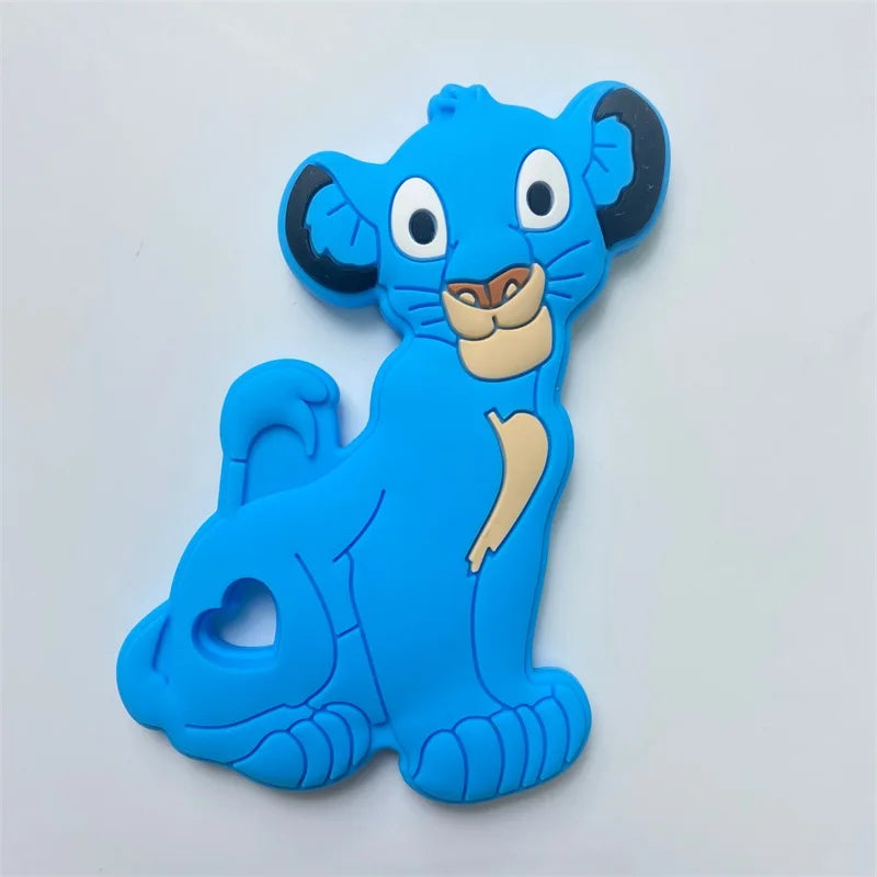 5pcs Silicone Teether Lion Cartoon Animal BPA Free