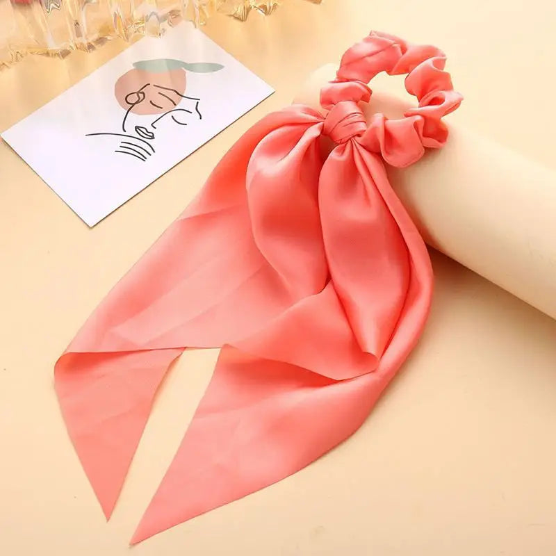 1PC New Women Scrunchie Ribbon Elastic Hair Bands