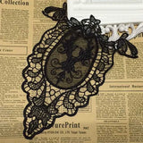 1 Pc Black Flower Neckline Collar Lace Applique