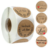 100500pcs Vintage Kraft Paper Stickers Scrapbook Gift Stationery