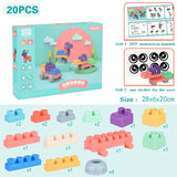 Baby Rubber Big Size Particle Bricks Toys DIY
