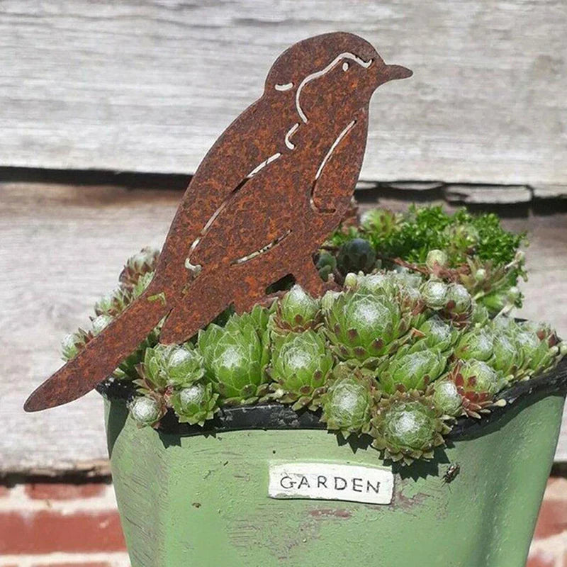 Sparrow Robin Garden Birds Outdoors Garden Decoration Rusty