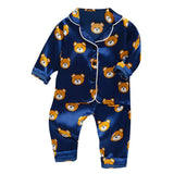 Toddler Silk Satin Pajamas Pyjamas Set Baby Sleepwear