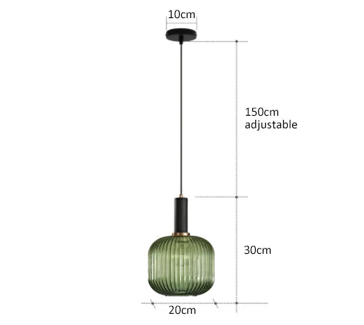 Retro restaurant colorfull glass pendant lights Creative living