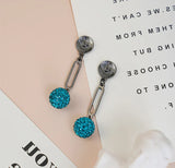Vintage Leaves Earrings Heavy Metal Gold Studs Tassel
