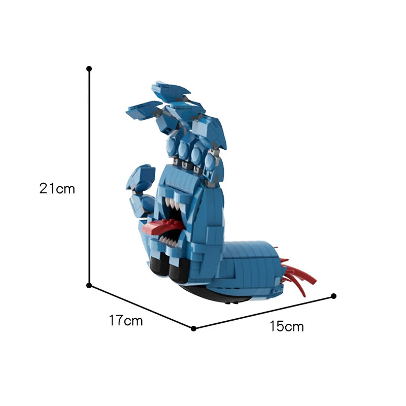 MOC Brick Screaming Hand Blue Finger Creative Cartoon