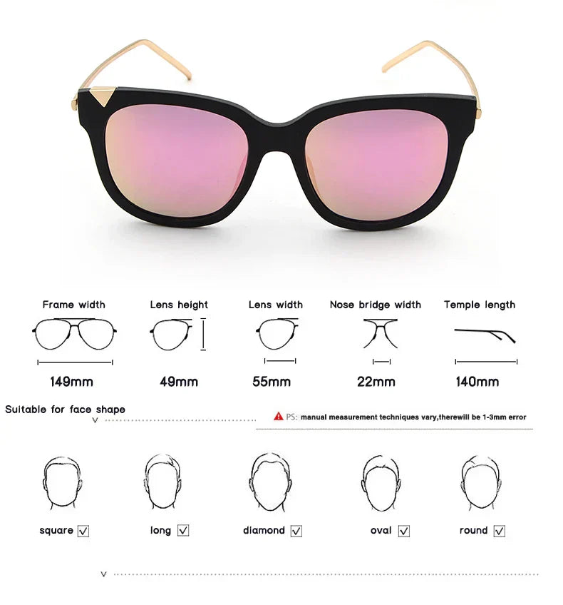 Trendy Cat Eye Metal Polarized Sunglasses Men Driving