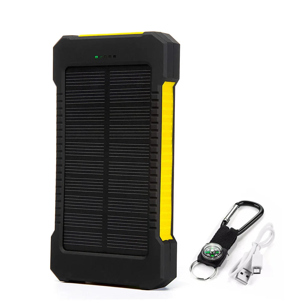 For Xiaomi iPhone Solar Power Bank 10000mAh External