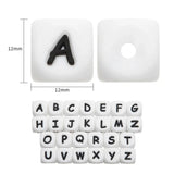 TYRY.HU 50-500Pcs 12mm Silicone Letter Beads BPA-Free Colorful