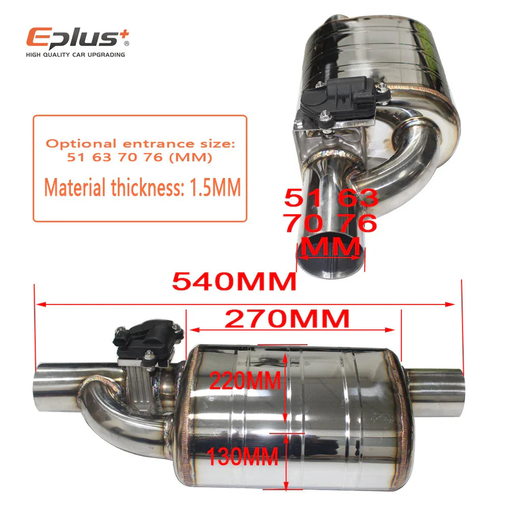 EPLUS Car Exhaust System Electric Valve Control Exhaust