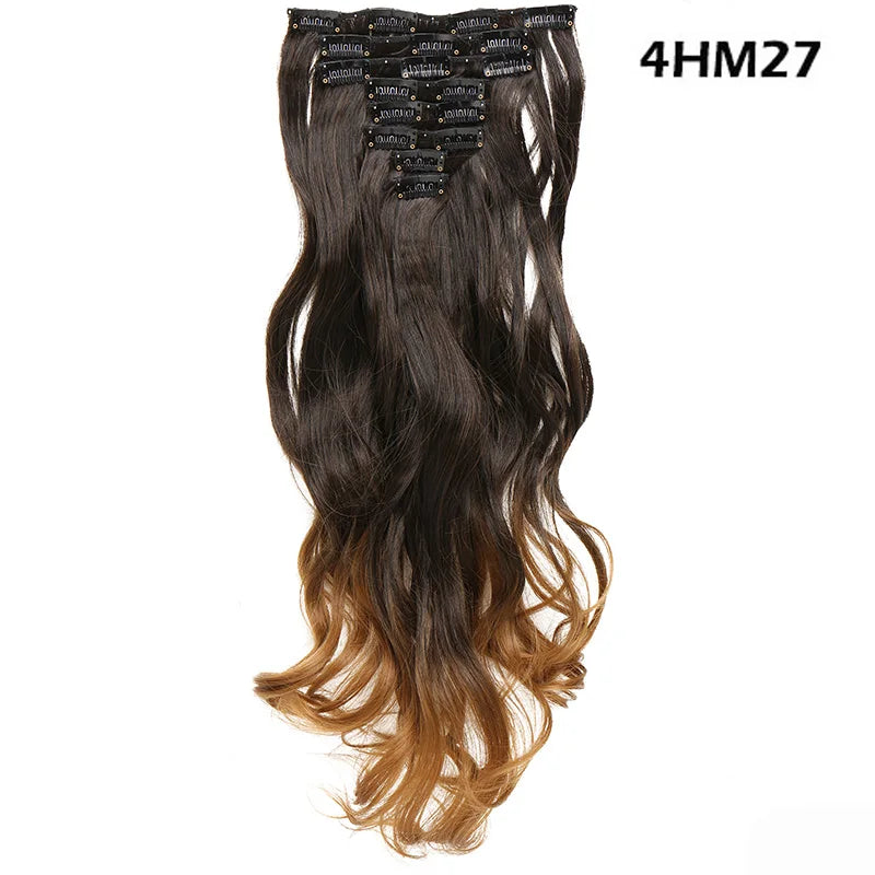 S-noilite Synthetic 24inch 140g 8PCS/set Clip In On