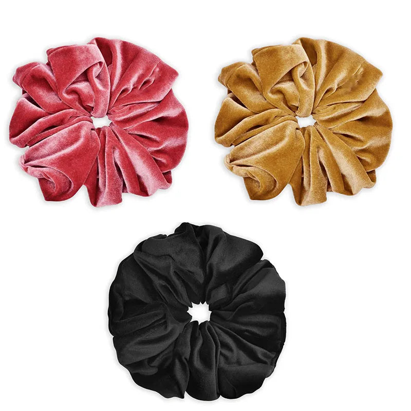 4Pcs/3Pcs Oversized Scrunchie Big Rubber Hair Tie Set