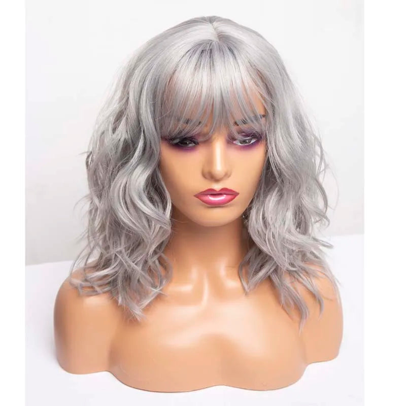 Amir Brown Wigs Synthetic Natural Wavy Wigs for