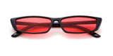Vintage Narrow Rectangle Small Women Sunglasses Ocean Lens