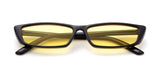 Vintage Narrow Rectangle Small Women Sunglasses Ocean Lens