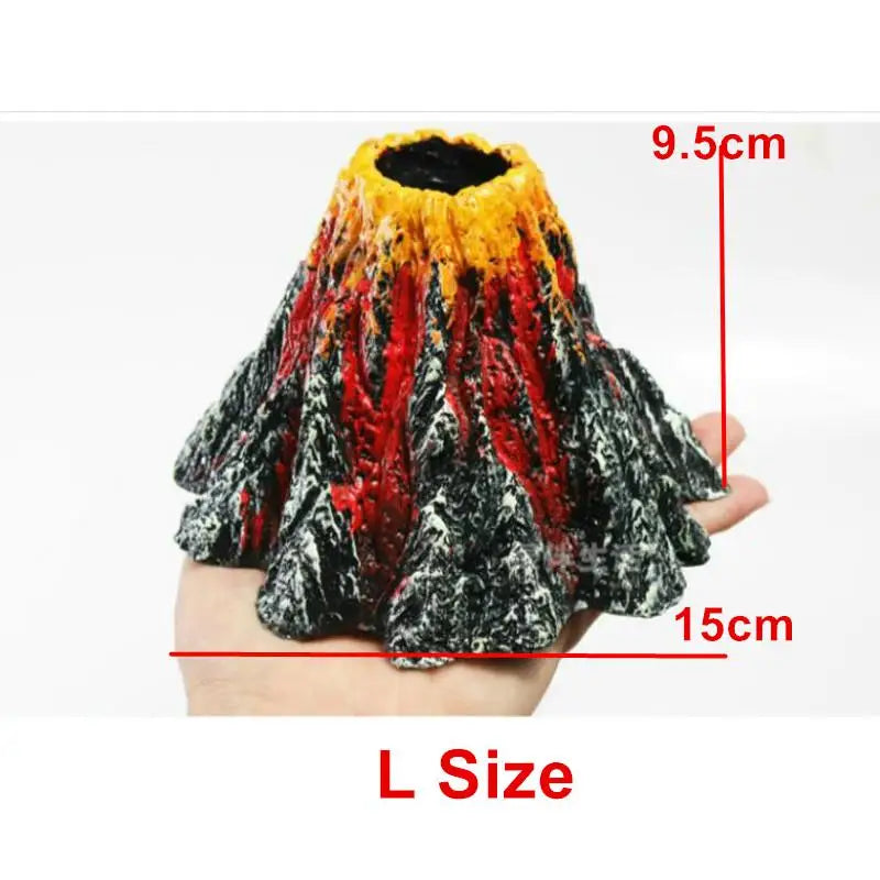 Volcano Stone Aquarium Decoration Fish Tank Bubble Volcano