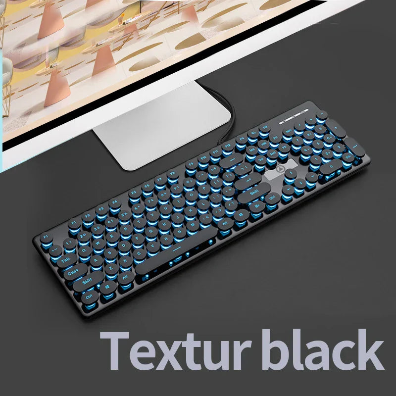 Three-piece Set Punk Gaming Keyboard and Mouse Earphone