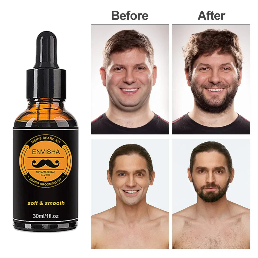 1Set Men Beard Grooming Kit Mustache Beard Hair