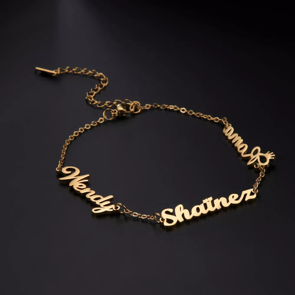 Lemegeton Personalized Bracelet Custom Name Bracelets for Women