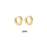 ANDYWEN 925 Sterling Silver Gold Plain 5mm 6mm