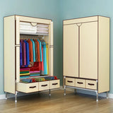 Non-Woven Fabrics Wardrobe Coffee Fabric Closet Portable Folding