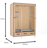 Non-Woven Fabrics Wardrobe Coffee Fabric Closet Portable Folding
