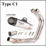 For Yamaha MT07 FZ07 Motorcross Exhaust Front Pipe