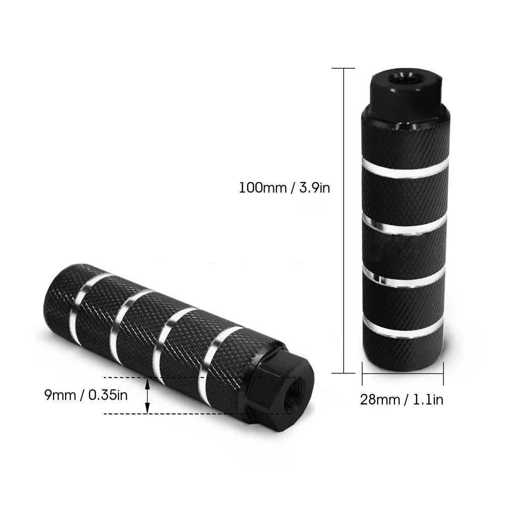 2x Alloy Bicycle Axle Pedal Stunt Pegs