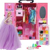 Fashion Dollhouse Furniture 67 Items/Set = 1x Wardrobe