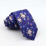 New Floral Tie For Men Skinny Casual Cotton