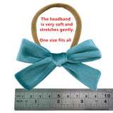 4pcs/Lot Baby Girl Headband Velvet Newborn Bow Head