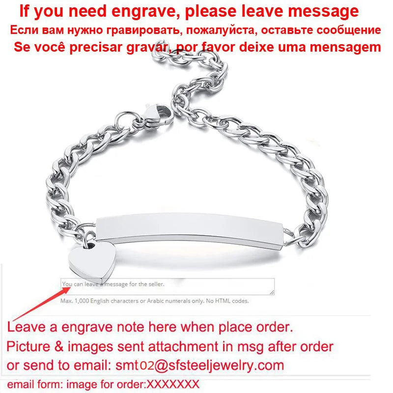 Personalize Baby Name Bracelet Figaro Chain Smooth Bangle