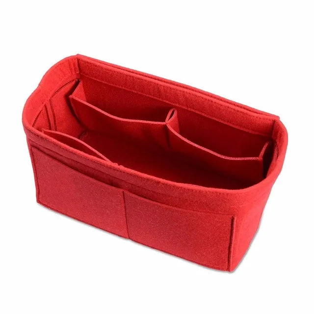 Cosmetic Bags Felt Cloth Handbag Organizer Insert Bag Travel Inner Purse Portable Make up Organizer Fits Speedy Neverfull