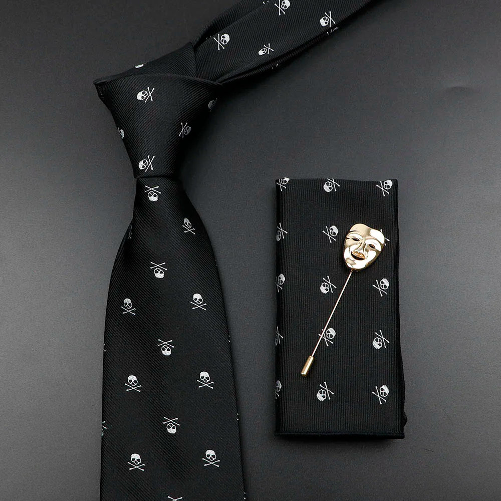 Fashion Men's Skull Tie Set New Design 8cm