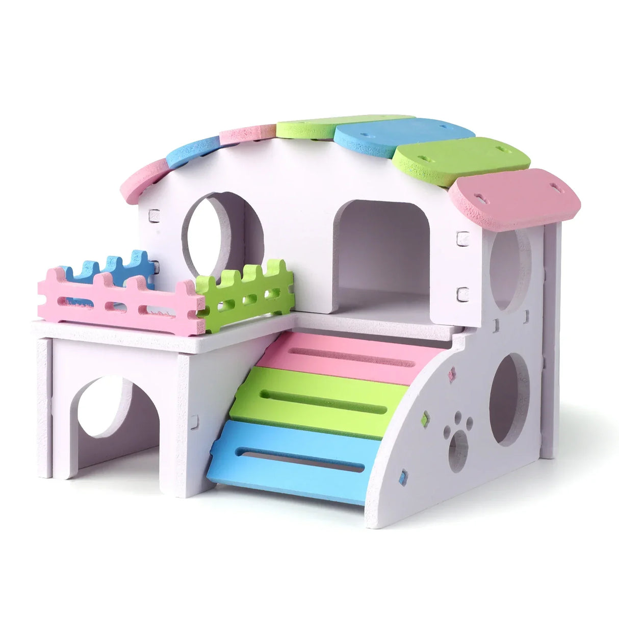 Wooden Hamster Hideout House Squirrel Hedgehog Villa Small