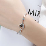 Hot Fashion 925 Sterling Silver Zirconia Projection Double