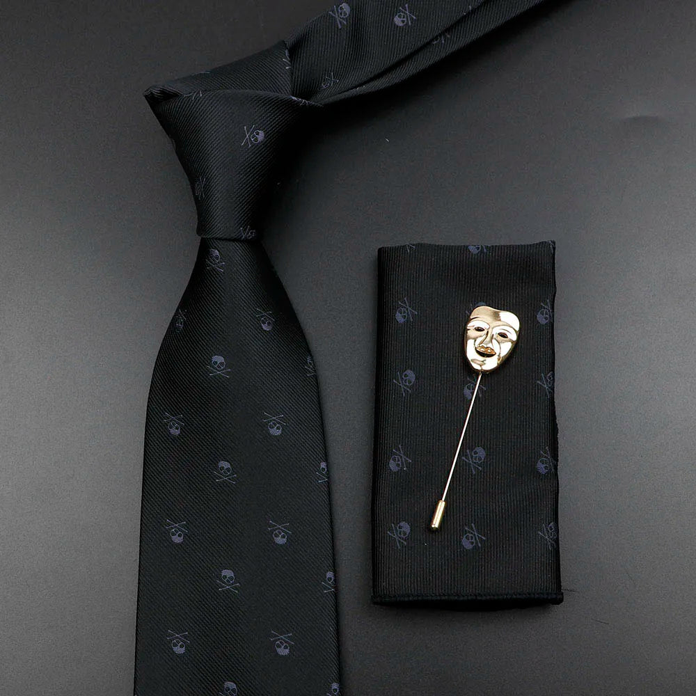 Fashion Men's Skull Tie Set New Design 8cm