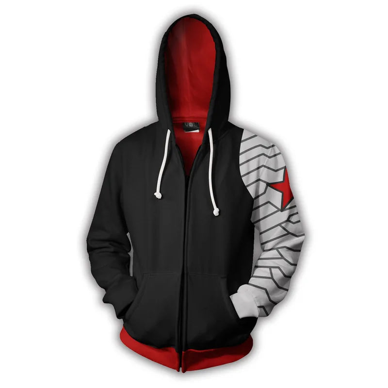 Fans Wear Sweatshirts 3D Printed Hoodies Winter Soldier