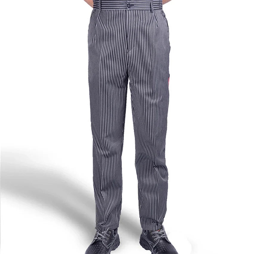 Mens Loose Chef Trousers Food Service Work Wear