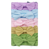 5pcs/Set Bowknot Elastic Hairband Baby Princess Christmas Day