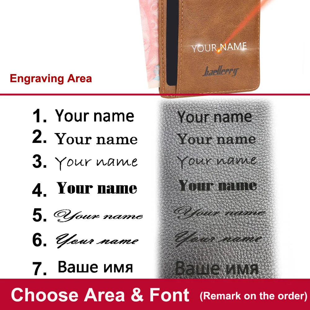 2022 Mini Men's Card Wallet – Customized PU Leather Holder
