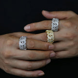 2023 New Iced Out Bling Men Finger Jewelry