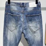 Ripped Jeans Men Light Blue Stretch Harem Pants
