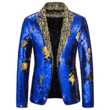 Men Blazer Shiny Sequin Shawl Collar suit Men