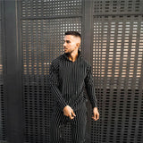 2020 New 3D Plaid Men's Sports fitness Zipper