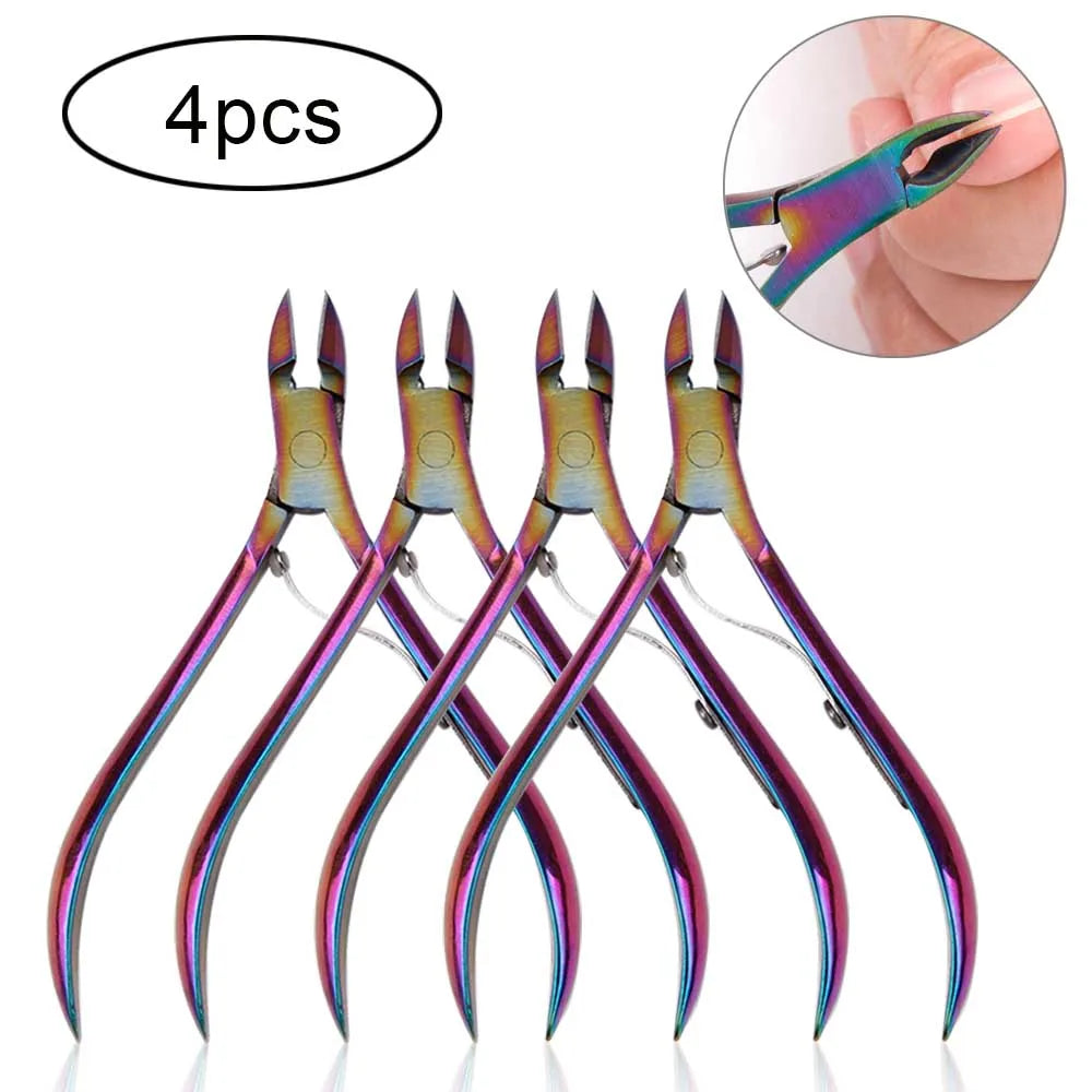 4/8/12pcs Stainless Steel Nail Cuticle Nipper Cutter Dead