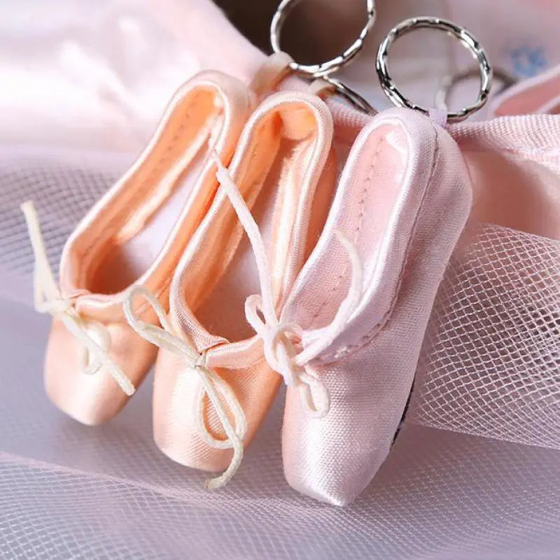Handmade Mini Ballet Shoe Ballet Keychain Gift Satin