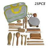 Log Percussion Instrument Set Toy Wooden Sand Hammer