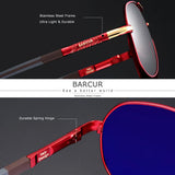 BARCUR Aluminum Vintage Men's Sunglasses Men Polarized Coating